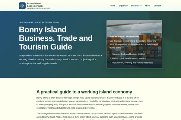 Homepage preview of Bonny Island Business, Trade and Tourism Guide