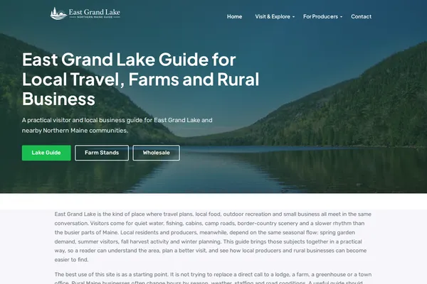 Homepage preview of East Grand Lake Guide