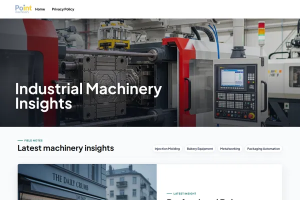 Homepage preview of Industrial Machinery Insights