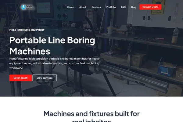 Homepage preview of Portable Line Boring Machines