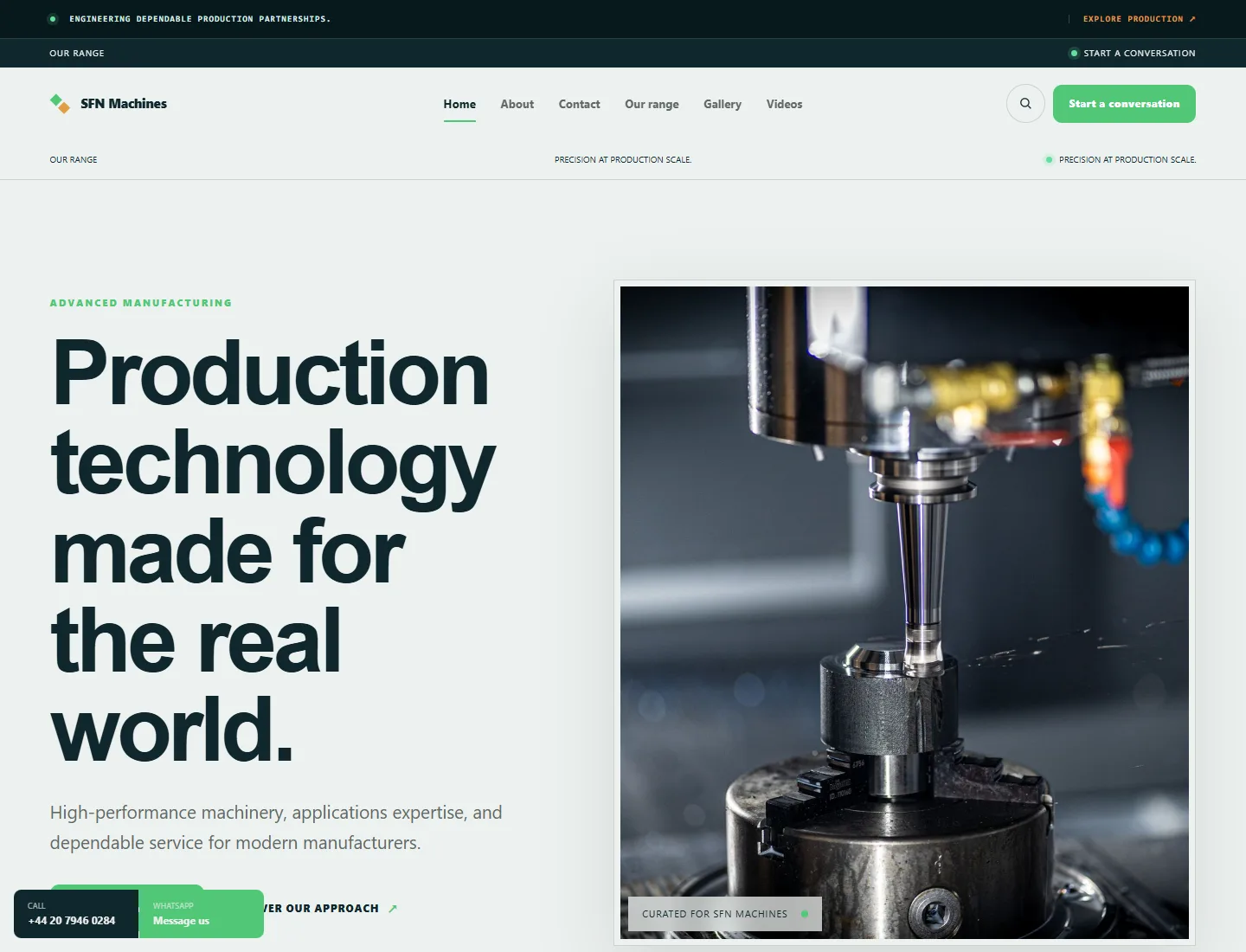 Forgeworks B2B template preview. An example company site rendered with this template.