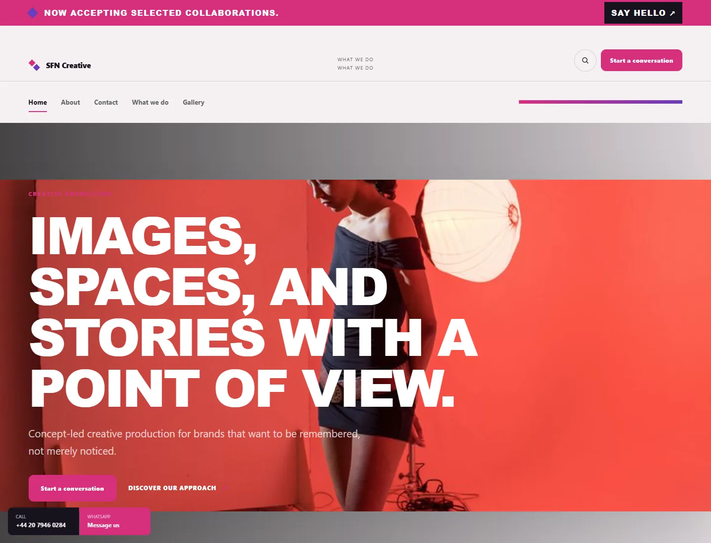 Visual Atelier template preview. An example company site rendered with this template.